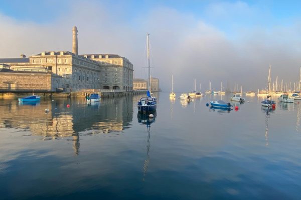 Royal_William_Yard_and_moored_yachts_shrouded_in_coastal_fog_in_Plymouth_Devon
